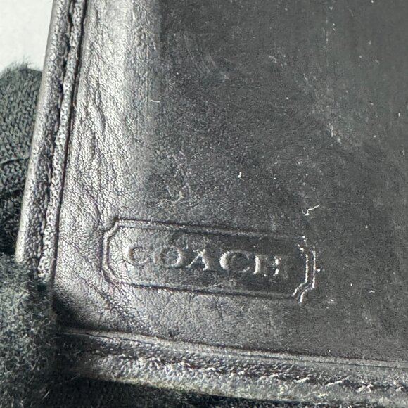Vintage Coach Black Leather Wallet - Picture 6 of 16